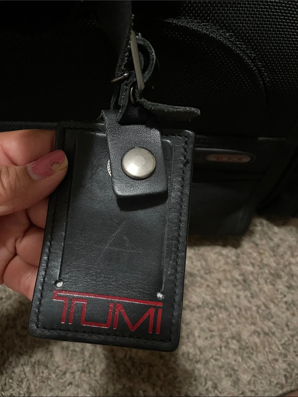 TUMI Black Travel Duffel Bag - Compact Carry-All